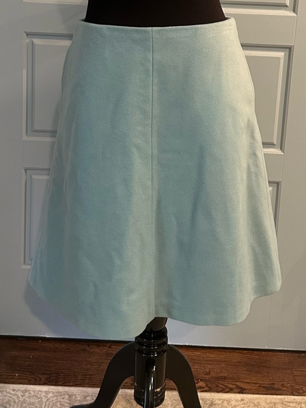 Classic Biden A-Line Wool/ Cashmere Skirt in Aqua- Size 8R